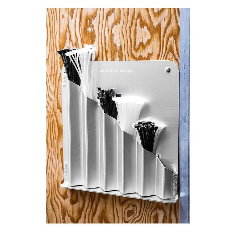 Black Boar Aluminum Zip Tie Storage Rack 6 Compartment